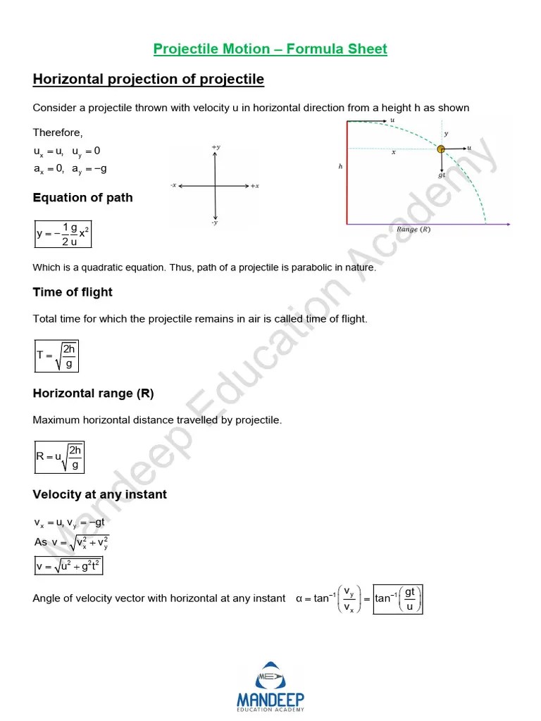 Physics Students' Projectile Guide | PDF
