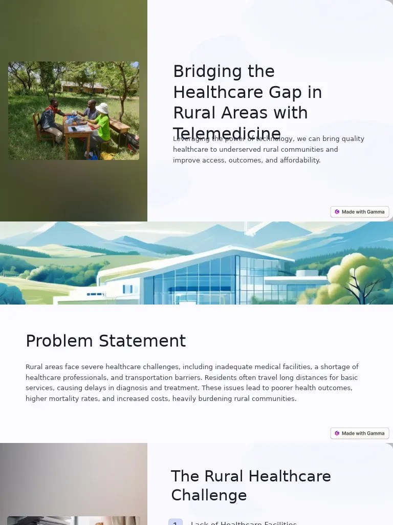 Telemedicine Solutions For Rural Healthcare Pdf Health Care