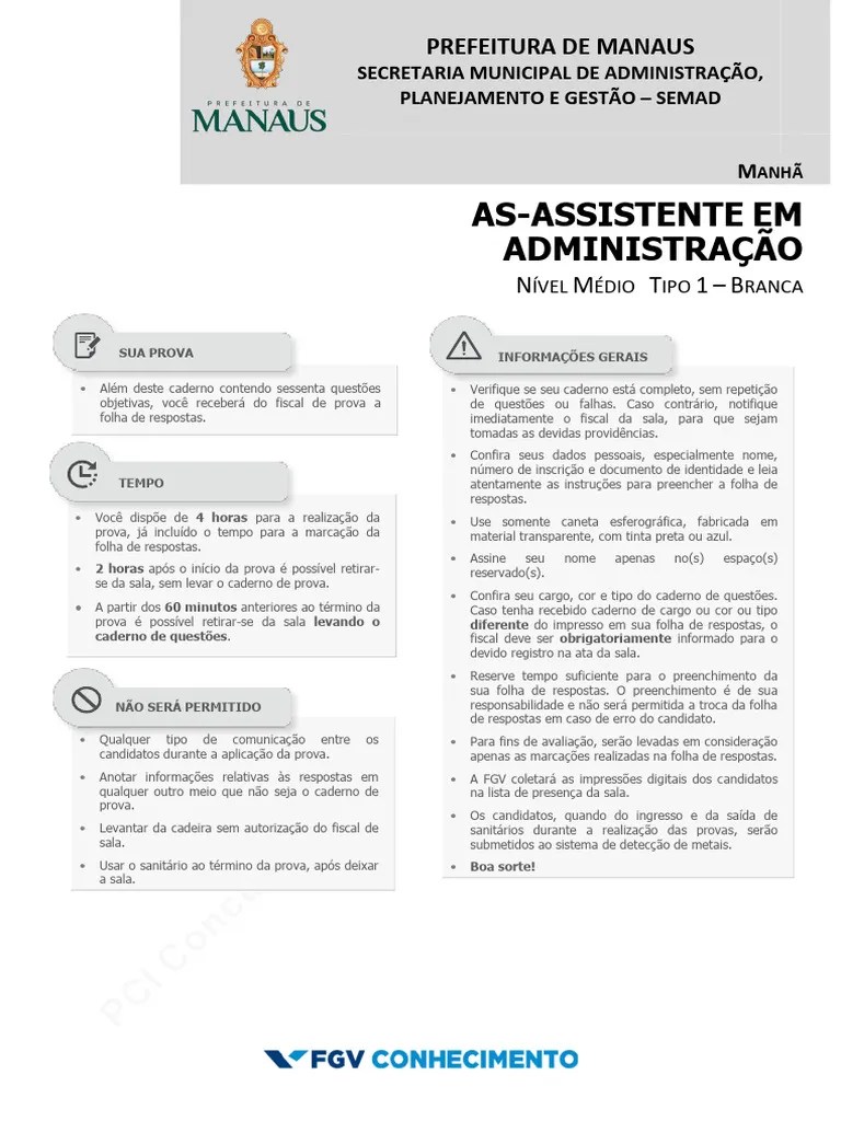 As Assistente Em Administracao | PDF | Pensamento | Arquivo De Texto