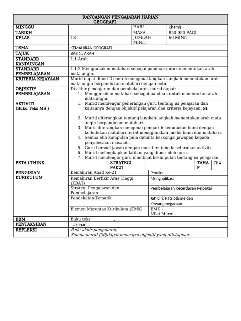 M2.2 GT1 UNIT 1.2 CARA MENENTUKAN ARAH MATA ANGIN MENGGUNAKAN MATAHARI | PDF