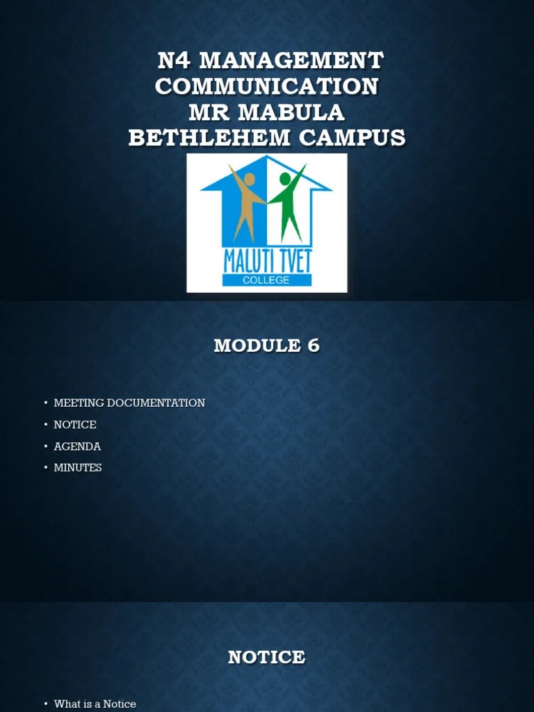 N4 Management Communication Module 6 | PDF