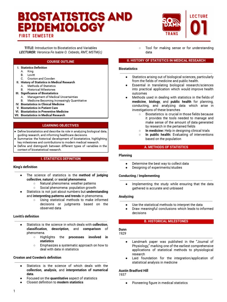 Copy Of Biostat_lec 1_introduction To Biostatistics | PDF | Level Of Measurement | Statistics