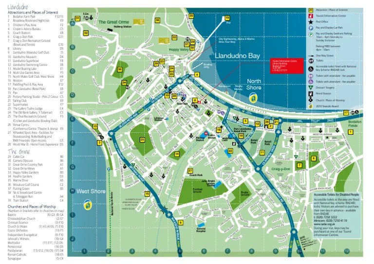 Llandudno Town Centre Map PDF 1