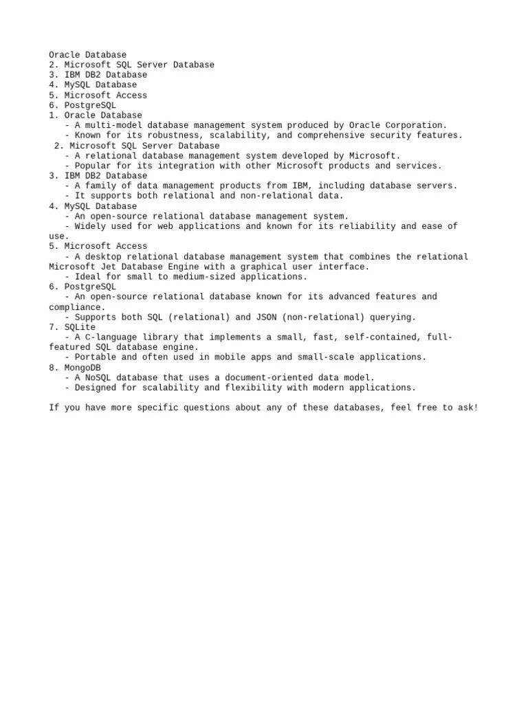 Oracle Database | PDF