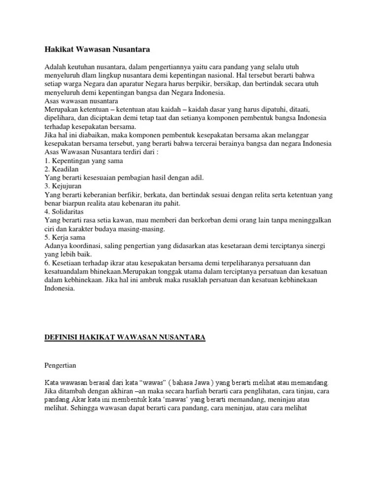 Hakikat Wawasan Nusantara | PDF