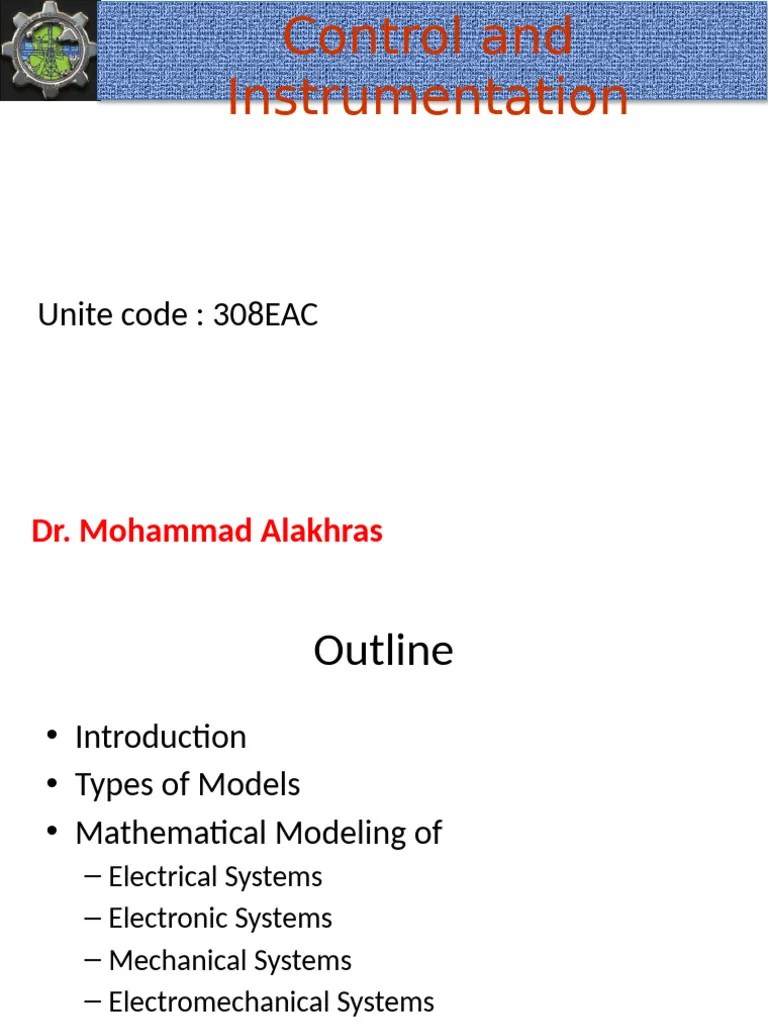Lecture 3 - Mathematical - Modeling - Of - Dynamic - Systems | PDF ...