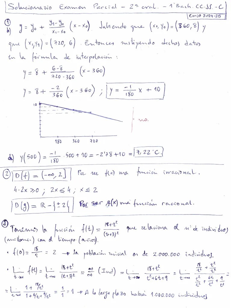 Solucionario Examen Parcial 2ªevaluación 1ºbach Cc Ss C 24 25 Pdf
