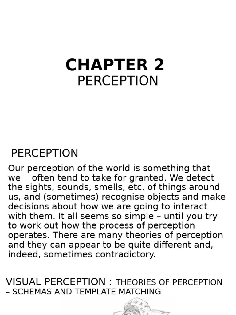 PERCEPTION | PDF | Perception | Senses