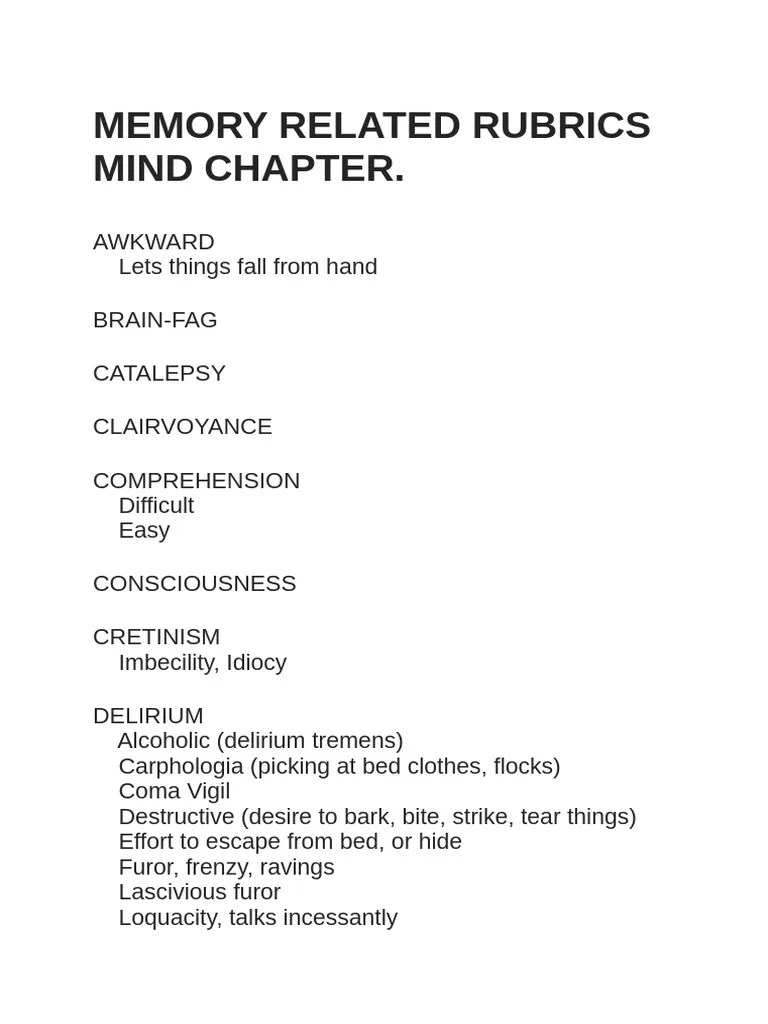 Mind Rubrics | PDF | Emotions | Mental Health