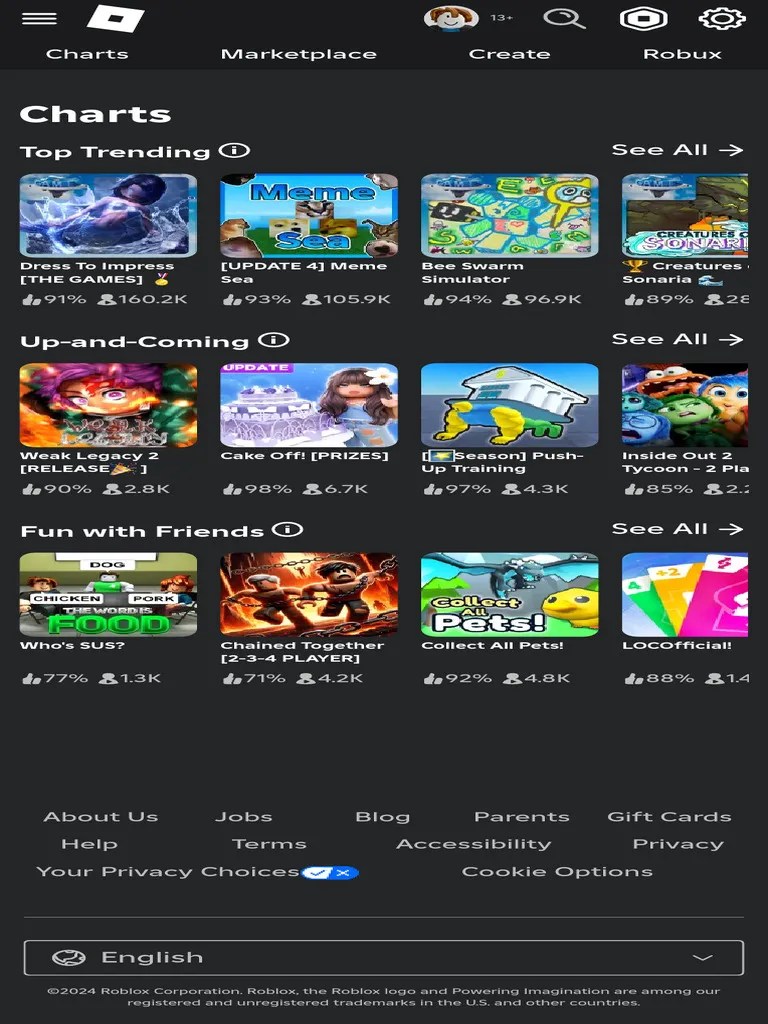 Charts - Roblox | PDF