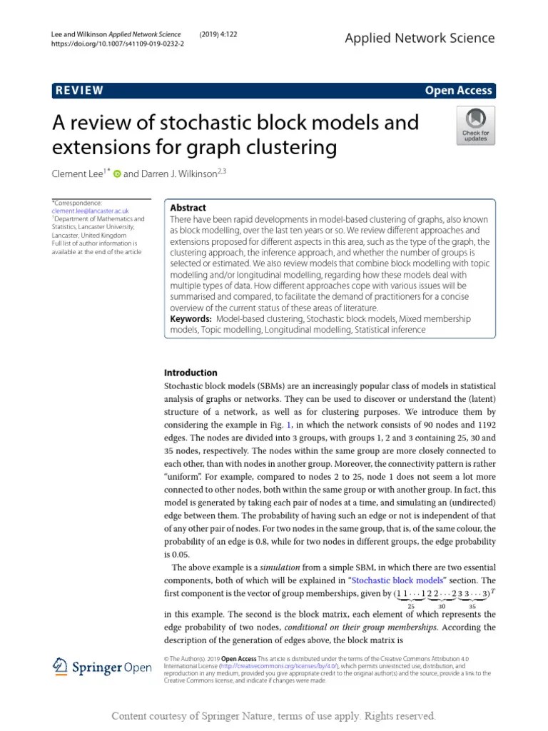 A_review_of_stochastic_block_models_and_extensions | PDF | Statistical ...