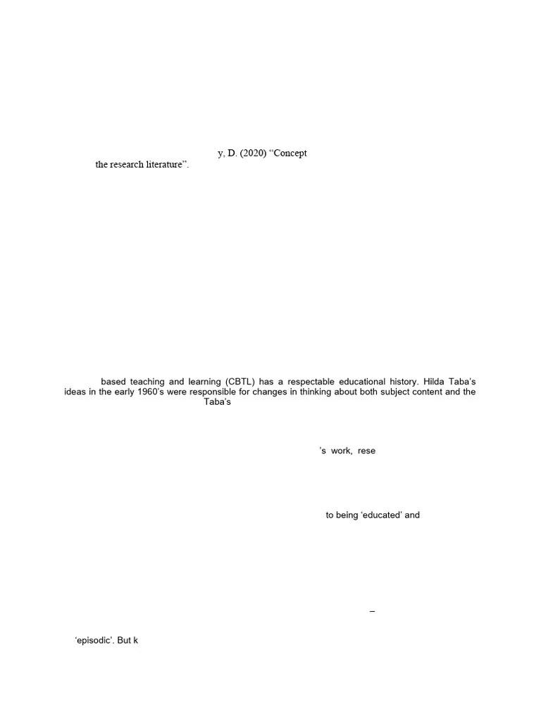 2020 Concept-Based Teaching And Learning | PDF | Concept | Curriculum