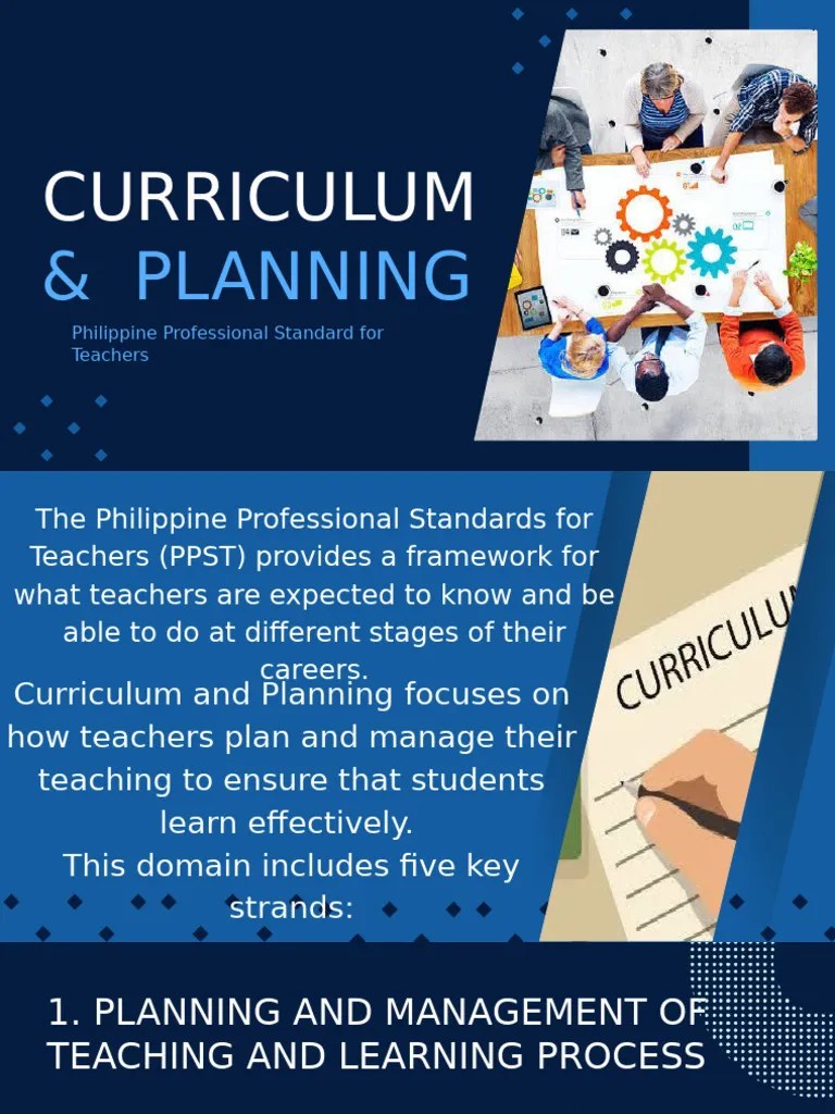 Philippine Teacher Standards Curriculum Planning Pdf