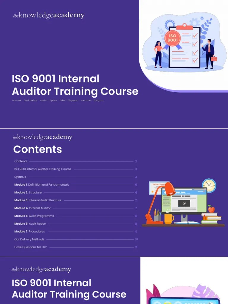 ISO 9001 Internal Auditor Training Course | PDF | Internal Audit | Audit