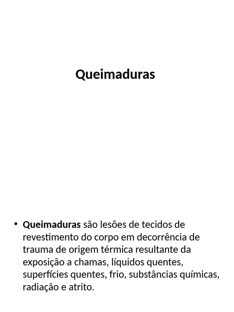 Queimaduras | PDF | Queimadura | Pele