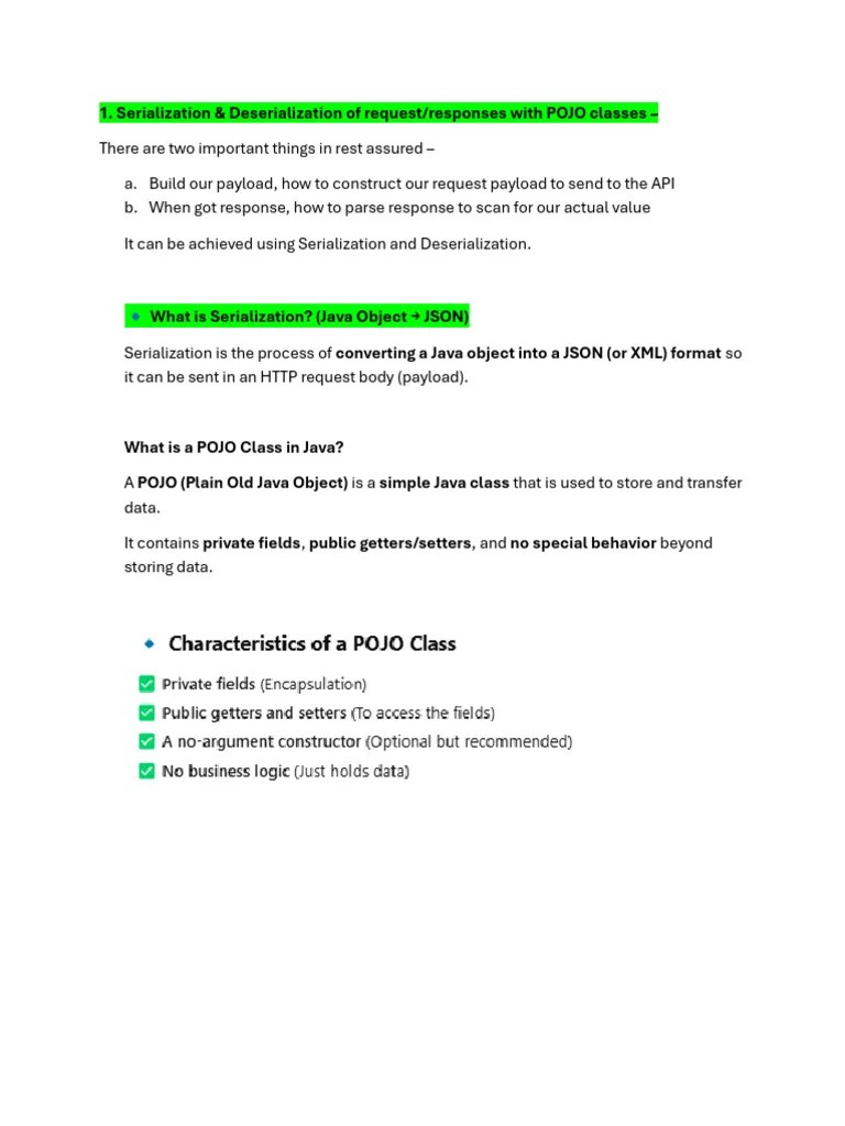 Serialization And Deserialization In Rest Assured 1742358604 | PDF ...