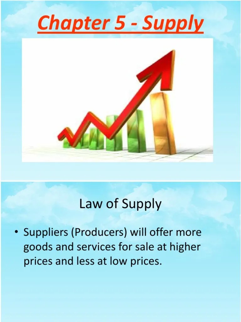 Chapter 5 Supply | PDF | Price Elasticity Of Demand | Supply (Economics)