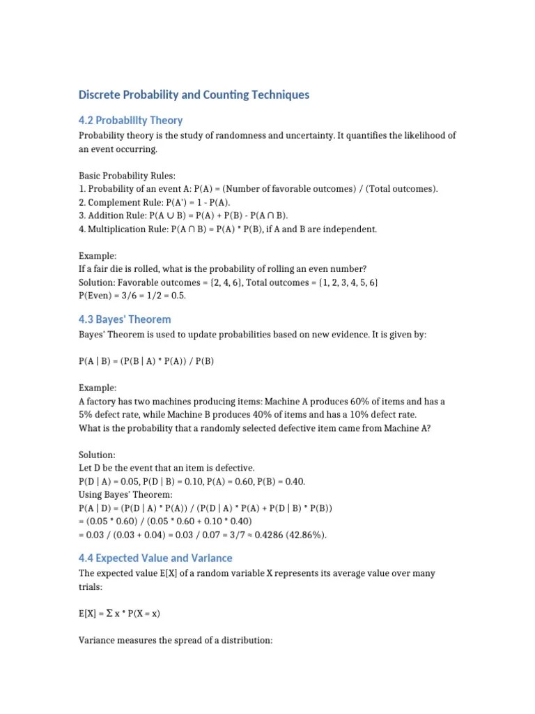 Expanded Discrete Probability And Counting | PDF | Probability ...