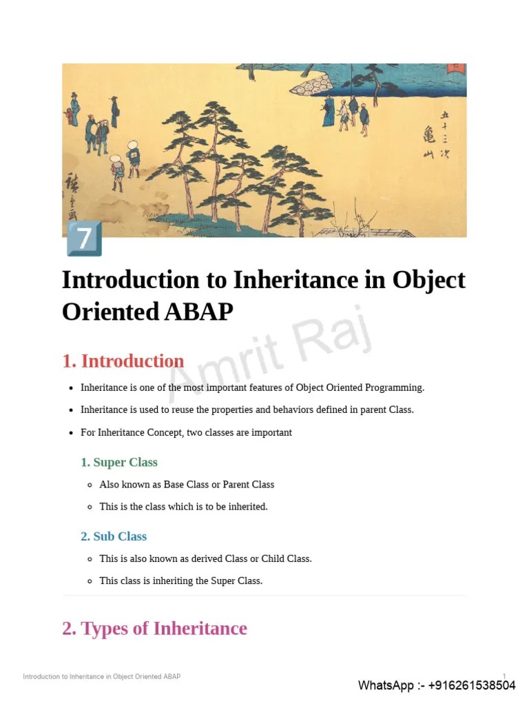 Abap Oops Pdf Class Computer Programming Inheritance Object - Nature Designs - Stunning High Resolution Collection