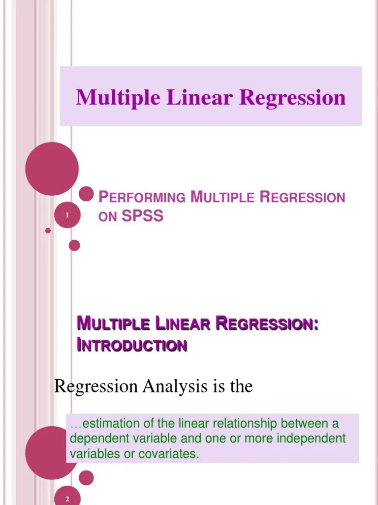 Multiple Regression Analysis | PDF | Linear Regression | Dependent And ...