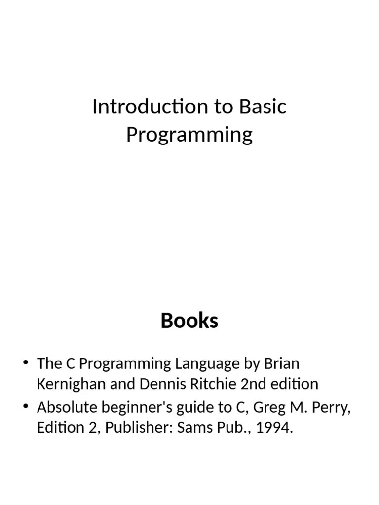 Introduction To Basic Programming | PDF | Assembly Language | Programming