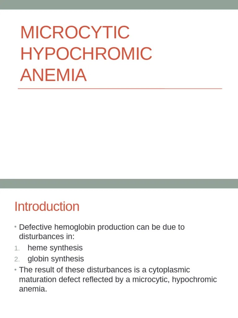Microcytic Hypochromic Anemia | PDF | Anemia | Iron
