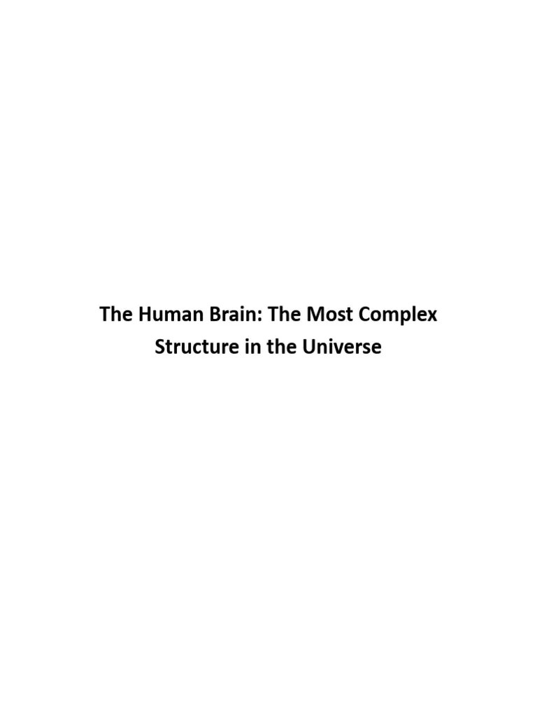 The Human Brain: The Most Complex Structure In The Universe | PDF