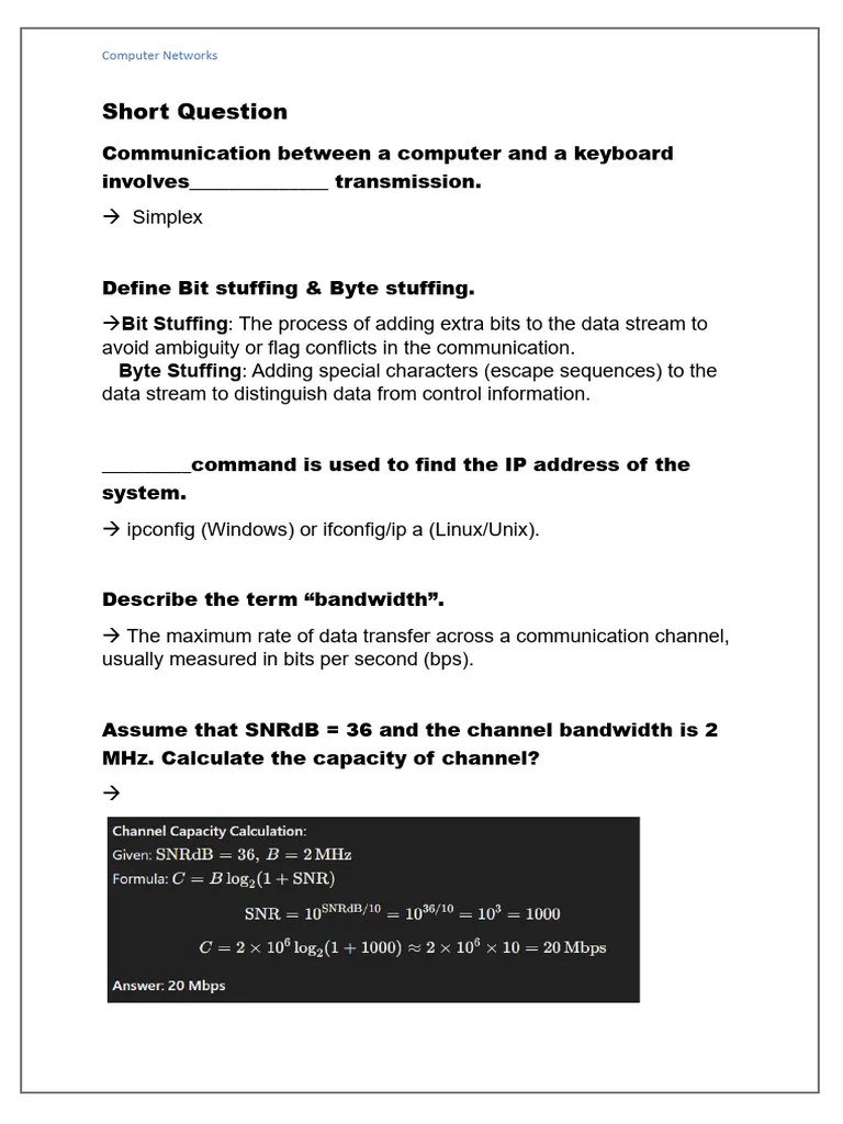 Computer Network | PDF | Computer Network | Transmission Medium