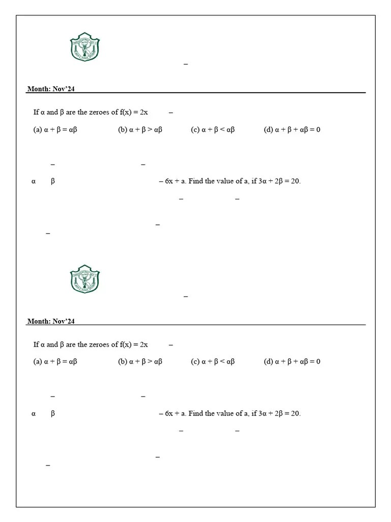 Worksheet 02 - X - Polynomials | PDF | Abstract Algebra | Algebra