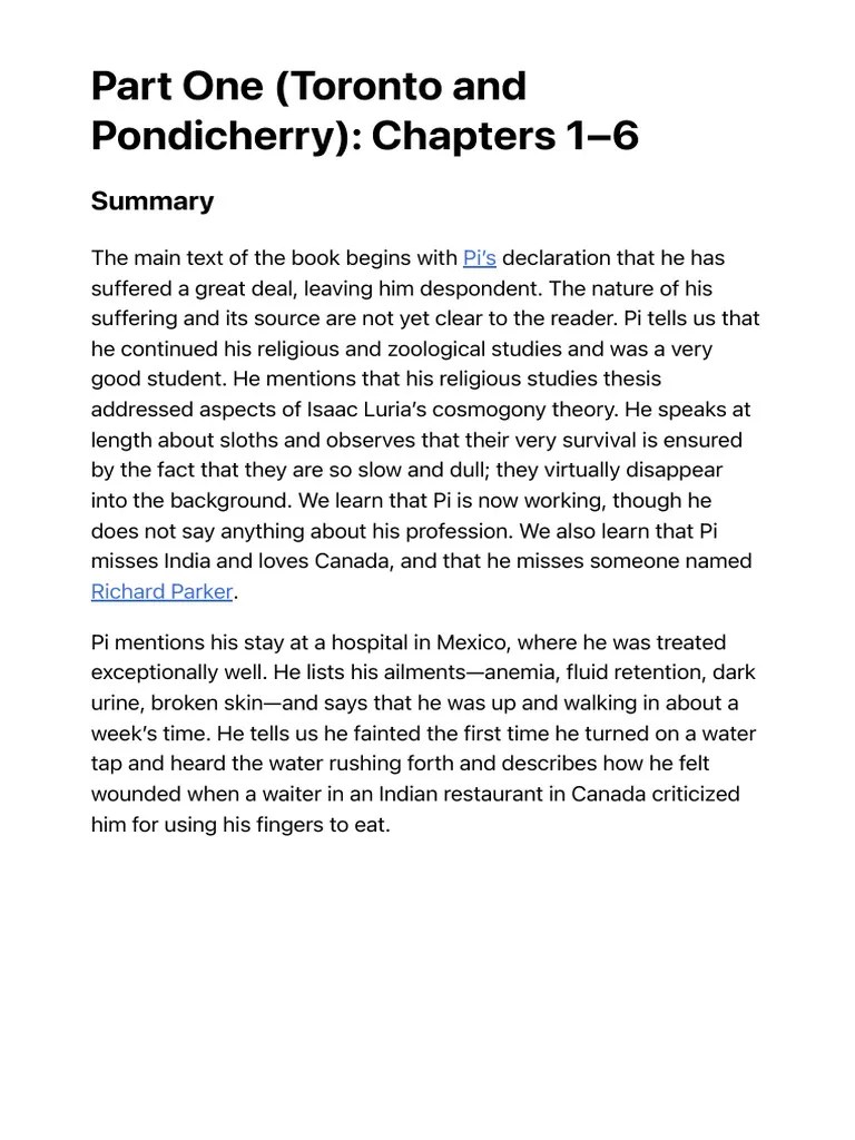 Chapters 1–6 Summary & Analysis | PDF