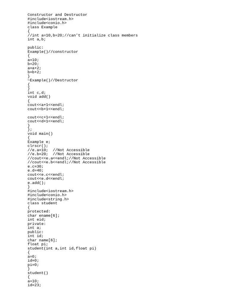 Constructor And Destructor | PDF