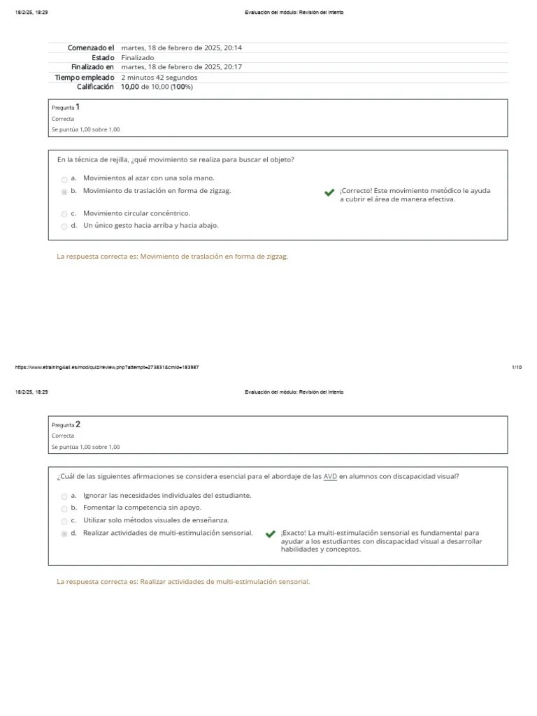 Evaluación Del Módulo2 - Revisión Del Intento | PDF | Invalidez | Ojo