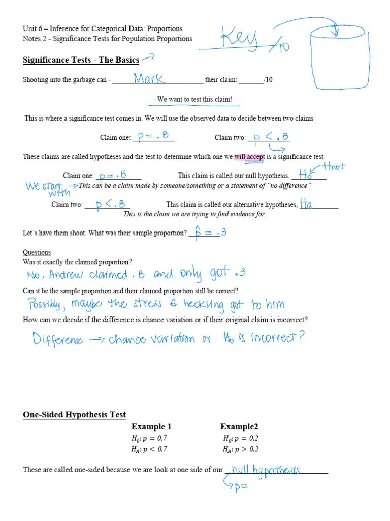 Notes 4 - Confidence Intervals And Significance Tests | PDF | P Value ...