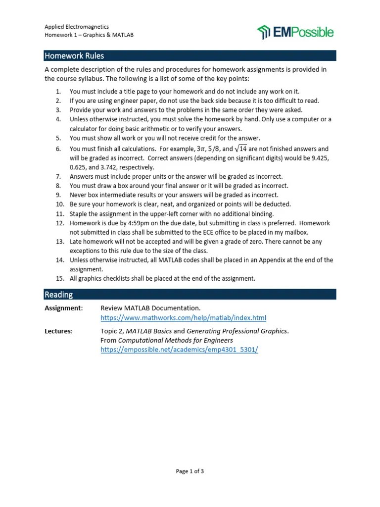 Homework 1 Graphics MATLAB | PDF | Matlab | Computing