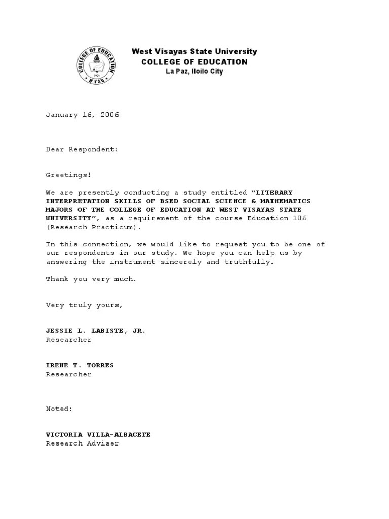 Request for permission to conduct a research study i am currently an m cur health management sciences student at the university of south af. Thesis Letter Of Permission To Conduct Research Example ...