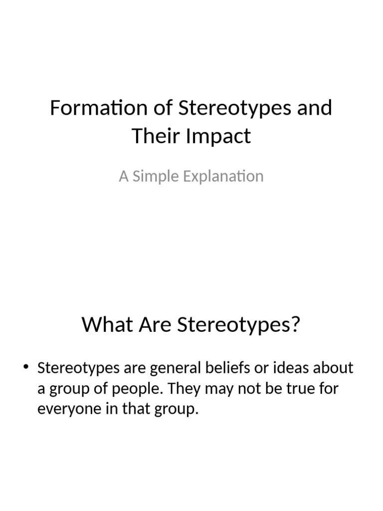 Stereotypes Presentation 1 | PDF