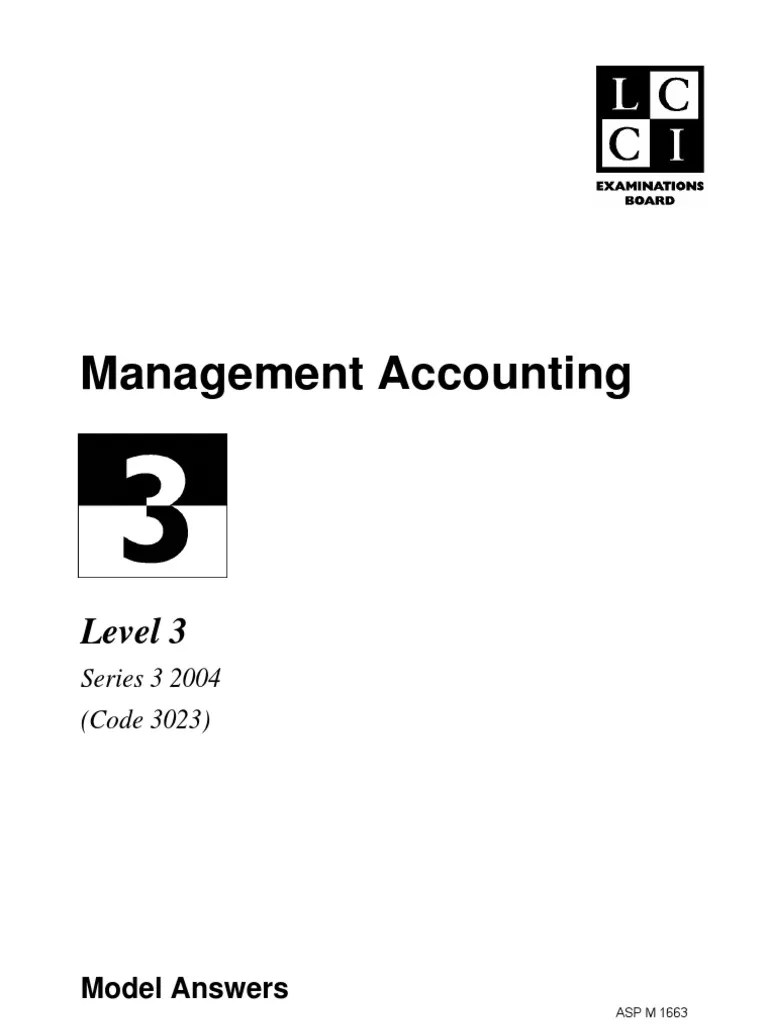 Management Accounting: Level 3 | PDF | Net Present Value | Profit (Accounting)