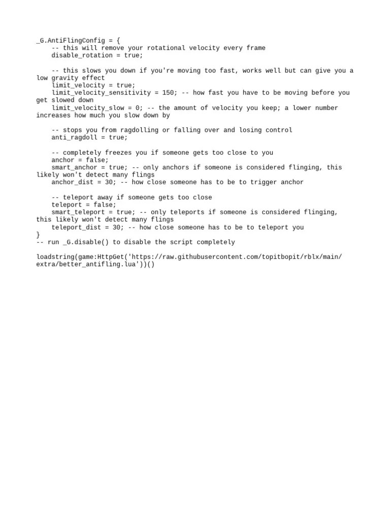 Roblox Anti Fling Script PDF 1