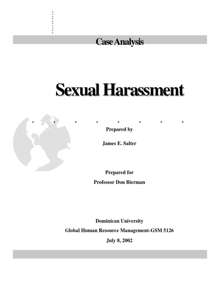 Case Study Gender Discrimination | PDF | Sexual Harassment | Harassment