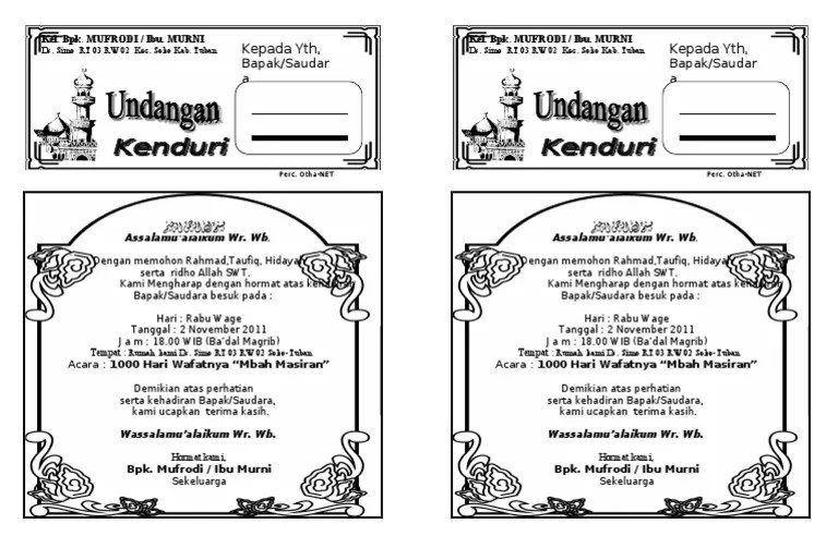 Download · video undangan khitan digital undangan . Contoh Undangan Kenduri