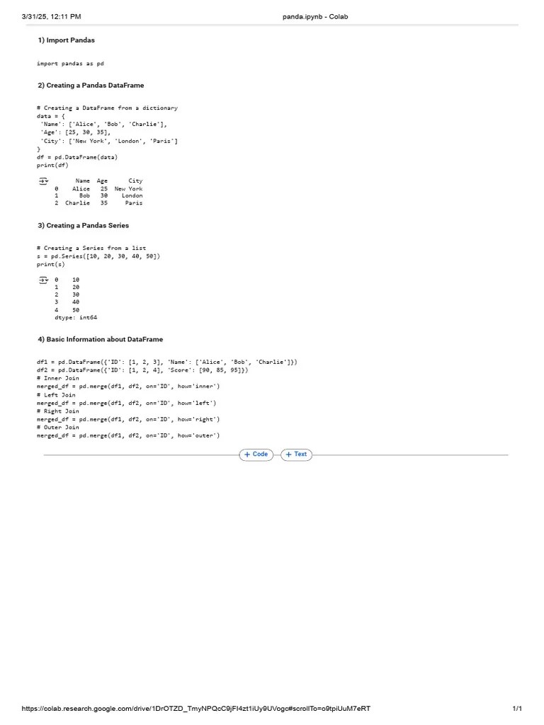 Panda.ipynb - Colab | PDF