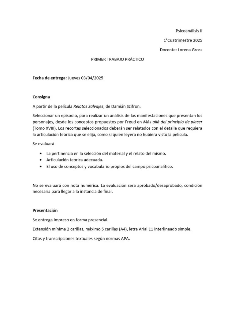 Consigna 1° TP | PDF