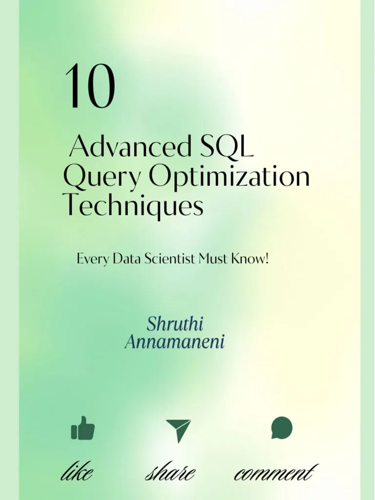 SQL Query Optimization Techniques | PDF | Database Index | Program ...
