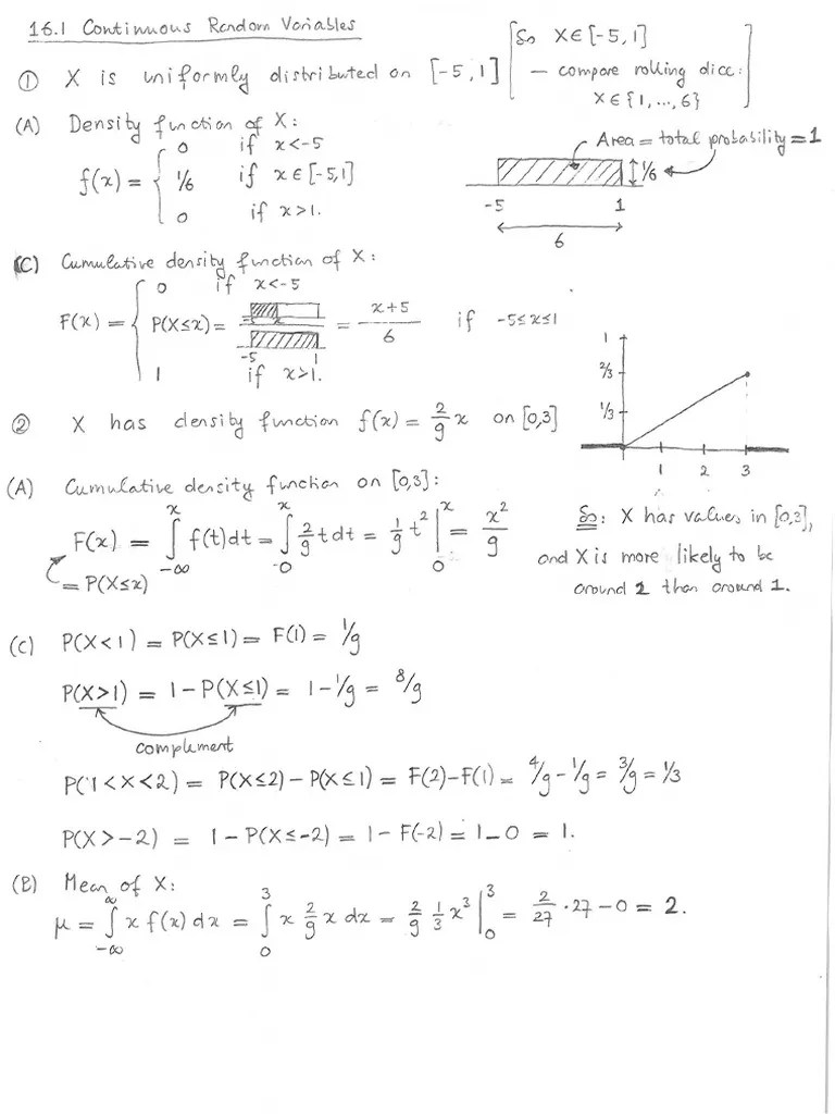 Ch16-Continuous Random Variables | PDF