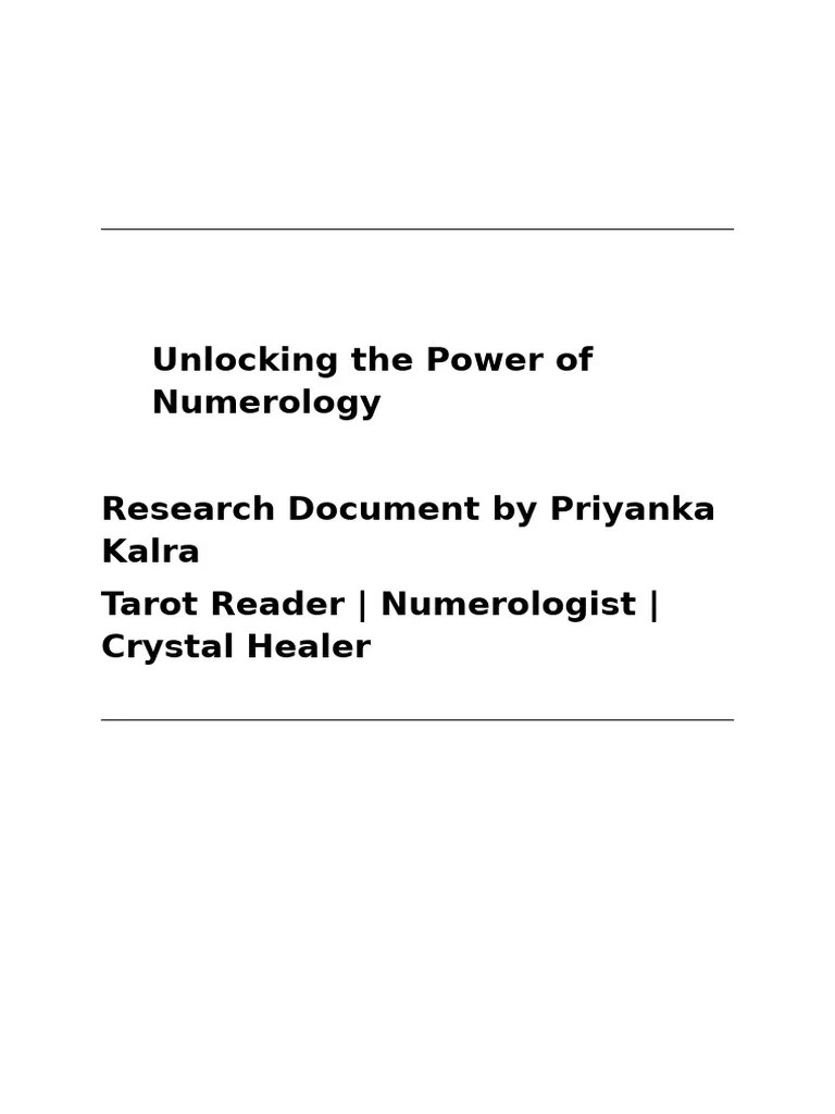 Unlocking Power Of Numerology | PDF