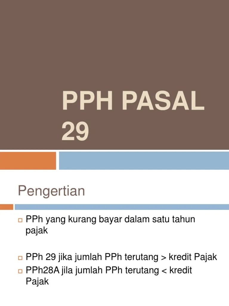 PPH Pasal 29 | PDF