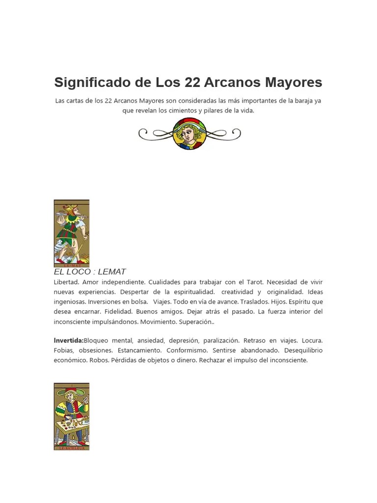 Arcanos Mayores Pdf Amor Arcanos Mayores