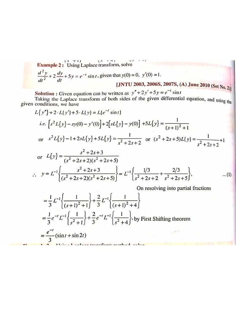 Initial Value Problems Solutions Using Laplace Transforms | PDF