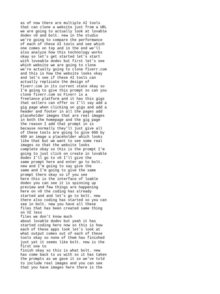 CLONE Any WEBSITE Using AI Just Paste The URL! - Inglês (Gerada Automaticamente) | PDF | Computing