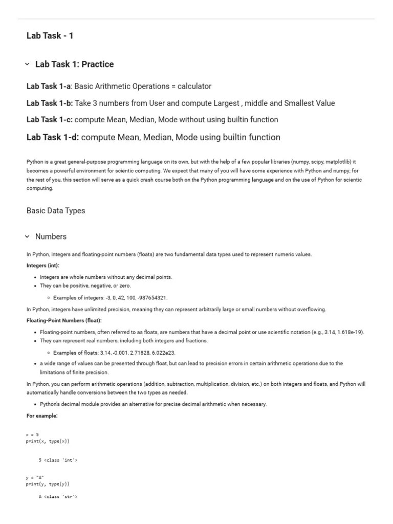 Lab 1 - Introduction, Classes, Function | PDF | Parameter (Computer Programming) | Boolean Data Type